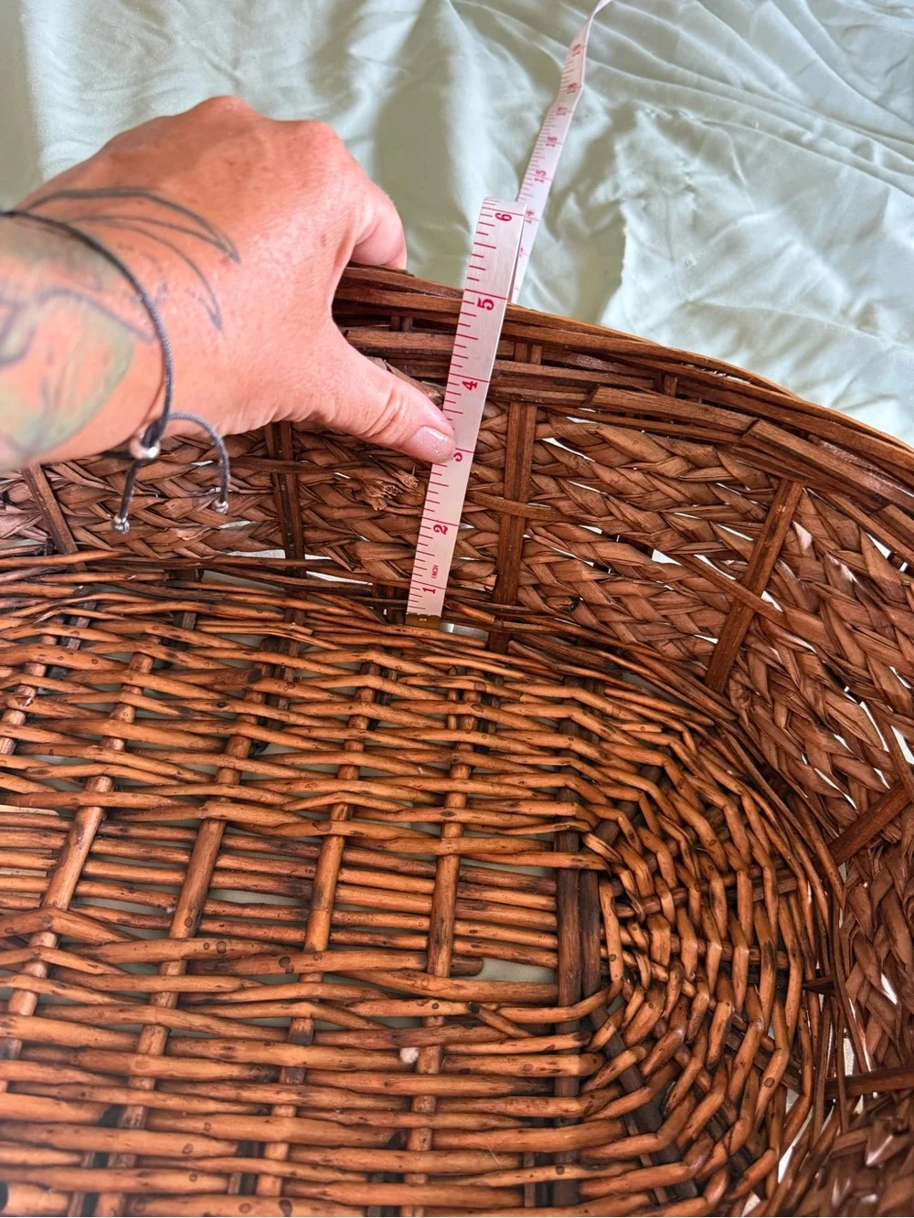 Woven Brown Decorative Storage Basket with Handles